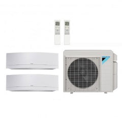 Daikin 18000 BTU 2 Zone Wall Mounted Ductless Mini-Split Heat Pump System - 17 SEER  (9K+12K)