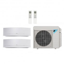 Daikin 48000 BTU 2 Zone Wall Mounted Ductless Mini-Split Heat Pump System - 19 SEER  (12K+12K)