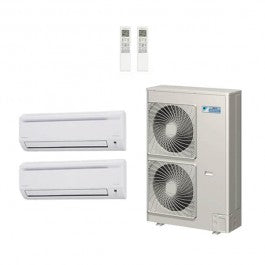 Daikin 48000 BTU 2 Zone Wall Mounted Ductless Mini-Split Heat Pump System - 19 SEER  (9K+12K)