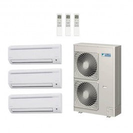 Daikin 48000 BTU 3 Zone Wall Mounted Ductless Mini-Split Heat Pump System - 19 SEER  (7K+7K+24K)