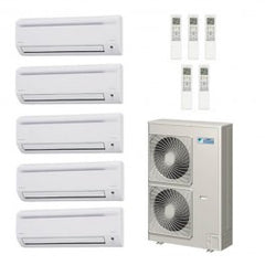 Daikin 48000 BTU 5 Zone Wall Mounted Ductless Mini-Split Heat Pump System - 19 SEER  (7K+7K+7K+9K+15K)