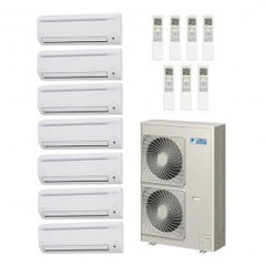 Daikin 48000 BTU 7 Zone Wall Mounted Ductless Mini-Split Heat Pump System - 18.8 SEER (7K+7K+7K+7K+9K+9K+15K)