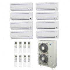 Daikin 48000 BTU 8 Zone Wall Mounted Ductless Mini-Split Heat Pump System - 18.8 SEER (7K+7K+7K+7K+7K+7K+7K+7K)