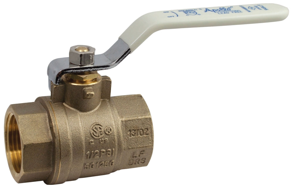 Aalberts Integrated Piping Systems 94ALF-105-01A Apollo Brass Ball Valve Inline, 1 NPT