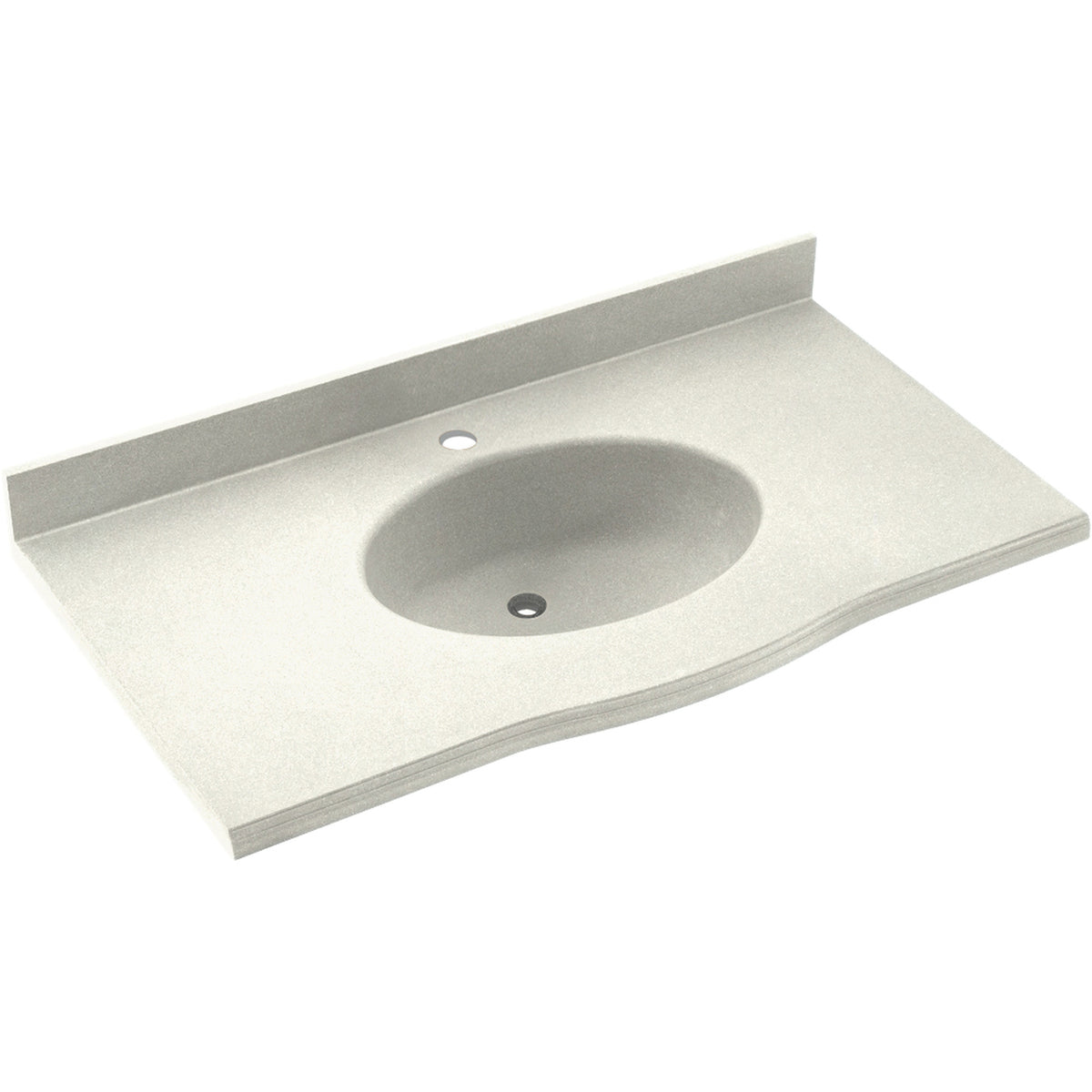 Swan Surfaces EV1B2249.018 Europa Vanity Top 49x22 Bisque Center Bowl