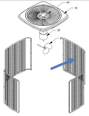 Goodman 0121R00018PDGBS PANEL LOUVERED SIDE