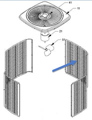 Goodman 0121R00018PDGBS PANEL LOUVERED SIDE