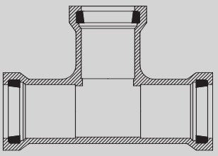 THE HARRINGTON CORP 112-220 TEE 2 PVC C160200 BL WGKT