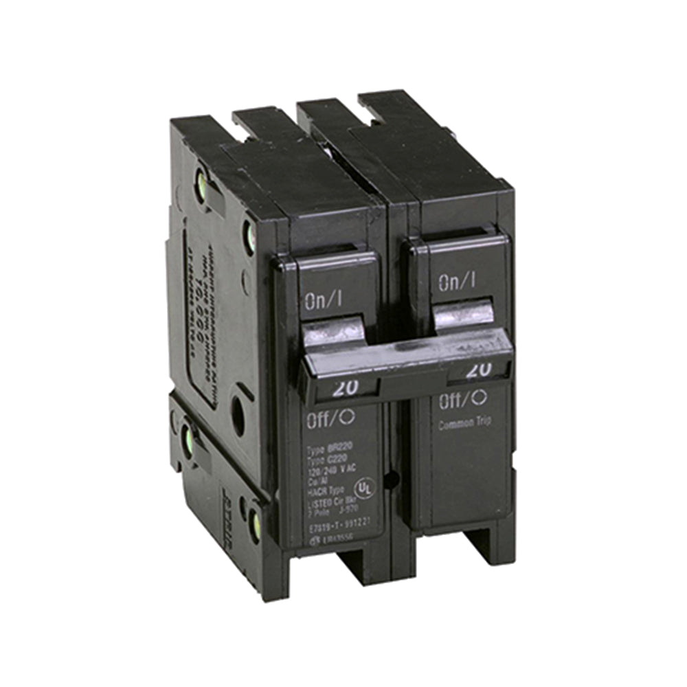 Diversitech BR220 Circuit Breaker, Thermal Magnetic, 20 A, 120/240 V, 10 kA