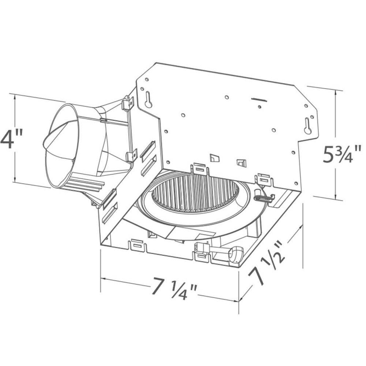 Delta Breez Integrity ITG50HLED 50 CFM Exhaust Bath Fan/Dimmable LED Light, and Fixed Humidity Sensor