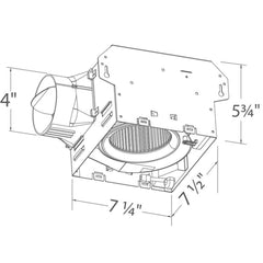 Delta Breez Integrity ITG50HLED 50 CFM Exhaust Bath Fan/Dimmable LED Light, and Fixed Humidity Sensor