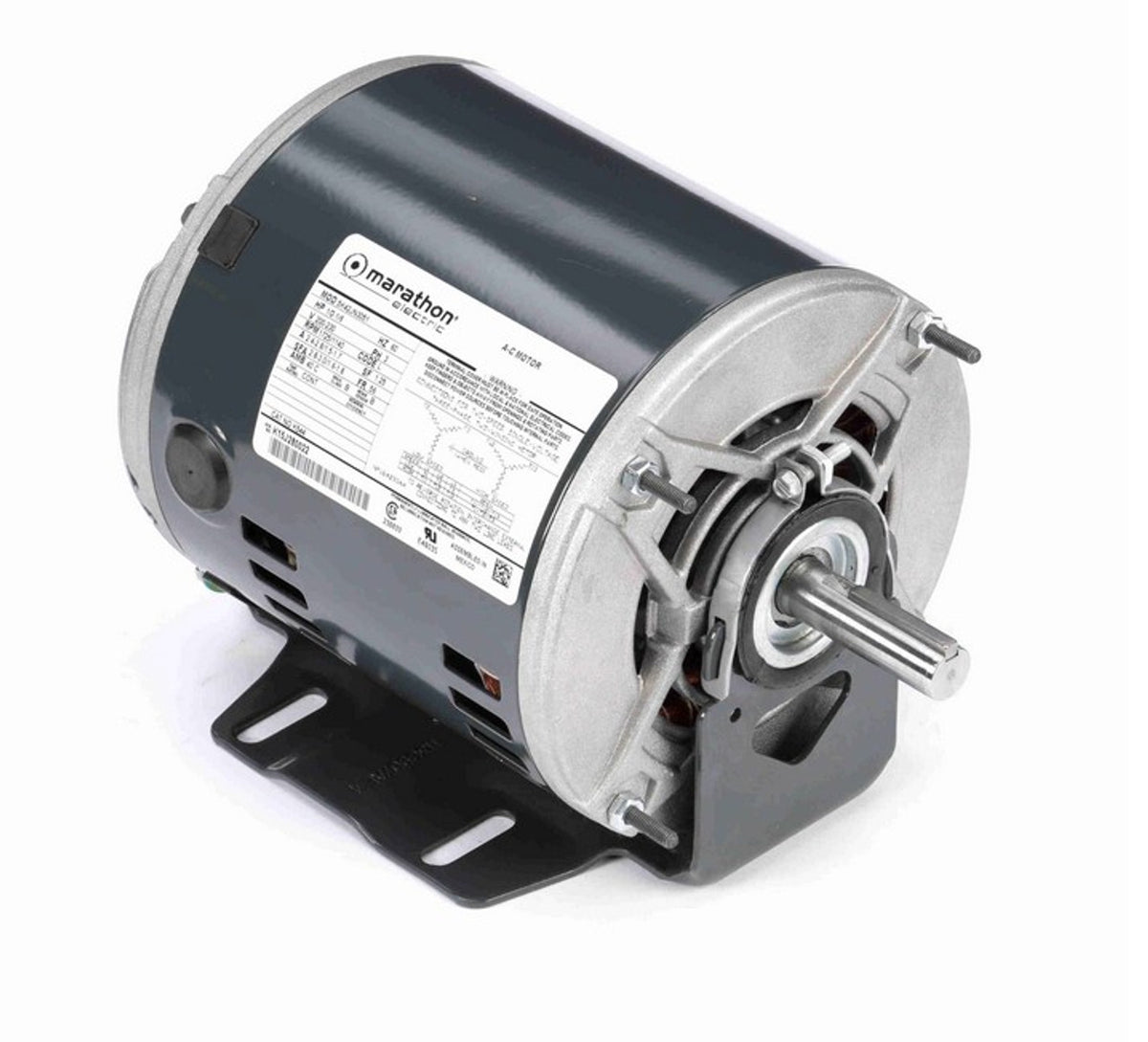 Marathon Motors MK544 K544 1/2 -1/6 hp 3 phase 1800/1200 RPM 56 Frame 200-230V ODP Resilient Mount Motor