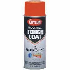 Krylon S01811  Industrial Tough Coat Acrylic Gloss,Fluorescent Orange,16 oz