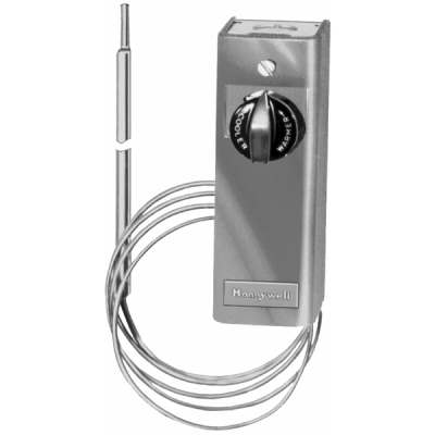 Honeywell T6031E1004 Remote Temp Controller, 55°F to 90°F Range, 1.5°F Diff., 1 SPDT, Copper Bulb, 5.5 ft. Capillary