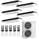 Mitsubishi 48,000 BTU 5 Zone Ceiling Cassette Ductless Mini-Split Heat Pump System - 18.9 SEER (9K+9K+9K+12K+12K)