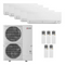 Mitsubishi 60,000 BTU 5 Zone Wall Mounted Ductless Mini-Split Heat Pump System - 18.9 SEER (6K+6K+9K+18K+18K)