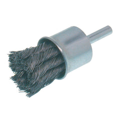 Osborn 99106  END BRUSH-CRIMPED WIRE (1" ODx.020" STEELx1/4" SHANK){Clamshell}