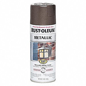 Rust-Oleum 7272830  Stops Rust Outdoor Metallic Aerosol Spray Finish,Dark Bronze
