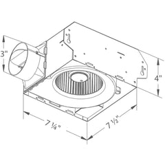 Delta Breez Slim SLM70D 70 CFM Exhaust Bath Fan