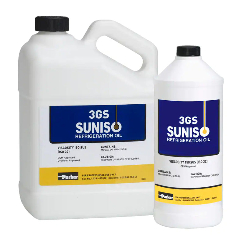 Parker Sporlan 475328 L318 (3GS) SUNISO Mineral Refrigeration Oil - 150 SUS, 1 Gallon (ISO 32)