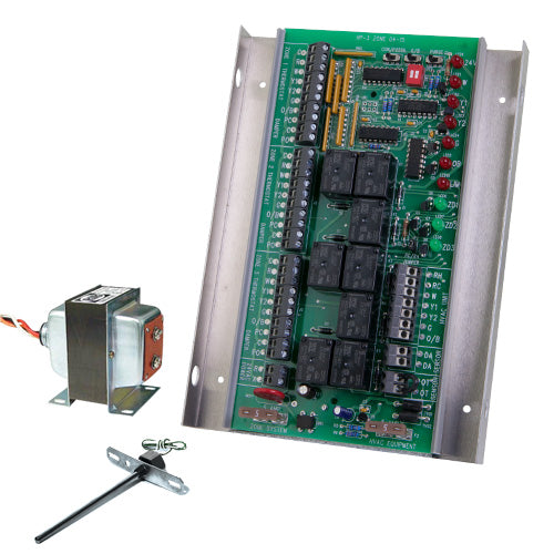 iO HVAC Controls ZP3-HPS-KIT 3-Zone 3H/2C zone panel with 40VA transformer and duct temp sensor