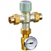 1/2 In. Low Lead Thermostatic Mixing Valve 70-120F | Union With Temperature Gauge - Voomi Supply