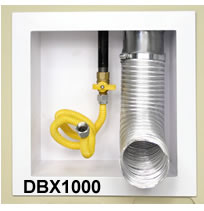 Construction Solutions DBX-5.001 6' Deep Plastic Recessed Dryer Vent Box with Trim Ring