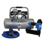 California Air Tools 2010AGK18 Ultra Quiet, Oil-Free, Lightweight Air Compressor with Nail Gun Kit 1.0 HP (Rated/Running) - 2.0 HP (Peak)