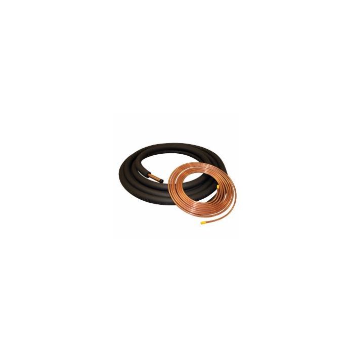 JMF 25ft Copper Refrigerant Line Set, 3/8 Inch Liquid Line, 7/8 Inch Suction Line, 3/8 Inch Insulation (38X78X38-25)