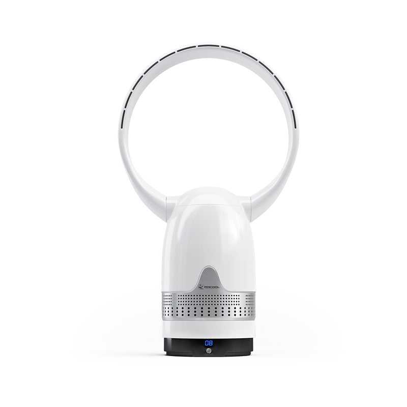 MRCOOL MRBREEZE Silver Circle Bladeless Fan and Air Purifier - Safe, Efficient, and Powerful
