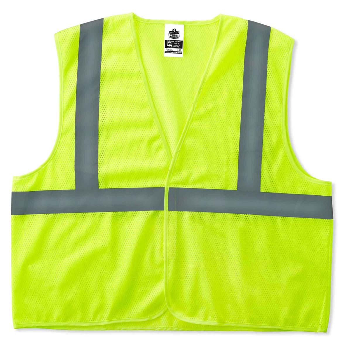 Ergodyne 20979 8205HL 4XL/5XL Lime Type R Class 2 Super Econo Mesh Vest