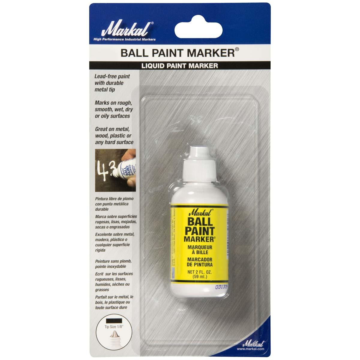 Markal 084601 BALL PAINT MARKER - Yellow - Carded