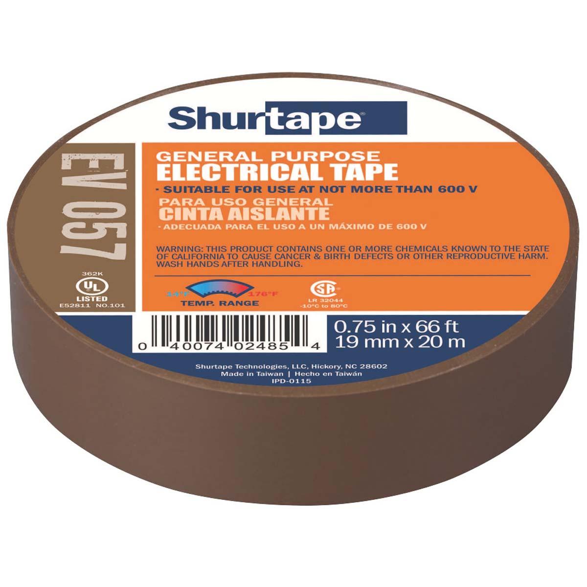 Shurtape 200789 EV 057C  - BROWN  - 3/4IN x 66FT