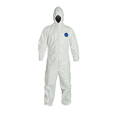 DuPont TY127SWH3X0006G1 TYVEK 400 - COVERALL - ZIPPER FRONT - HOOD - ELASTIC WRIST AND ANKLE - STORMFLAP