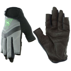 West Chester 89307/XL Fingerless glove with hook and loop closure - padded knuckle and padded palm - knitted synthetic leather palm.