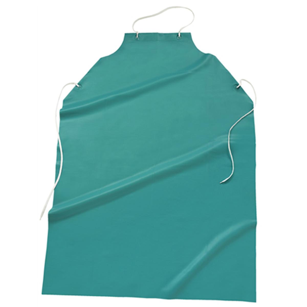 West Chester UG-20-45 Protective Clothing 20 mil Vinyl 35" Width Raw Edge Apron  - Green