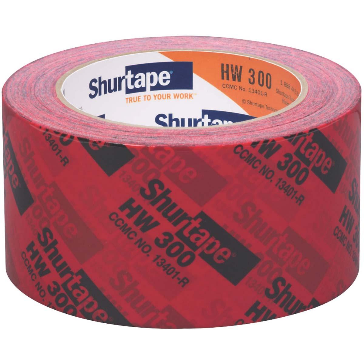 Shurtape 134338 HW 300  - RED PRINTED  - 60MM x 66M