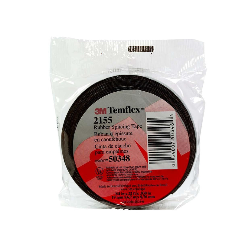 3M HC000592382  Temflex Rubber Splicing Tape 2155  - 3/4x22FT