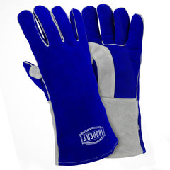 West Chest 9051/L Premium side split cowhide welding glove, double reinforced wing thumb, cotton/foam lining, gauntlet cuff, welted fingers, Kevlar sewn