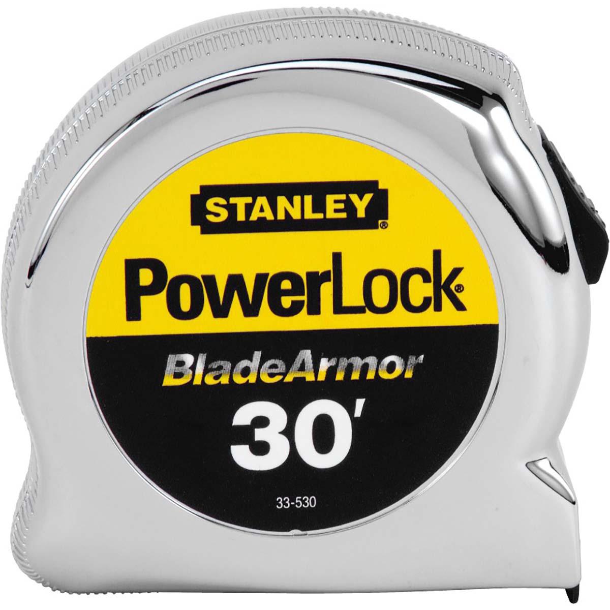 Stanley 33-530 STANLEY POWERLOCK TAPE RULE W/ BLADEARMOR COATING 1" X 30'