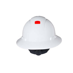 3M H-801V-UV  Full Brim Hard Hat H -801V -UV - White 4 -Point Ratchet Suspension - Vented - with Uvicator -