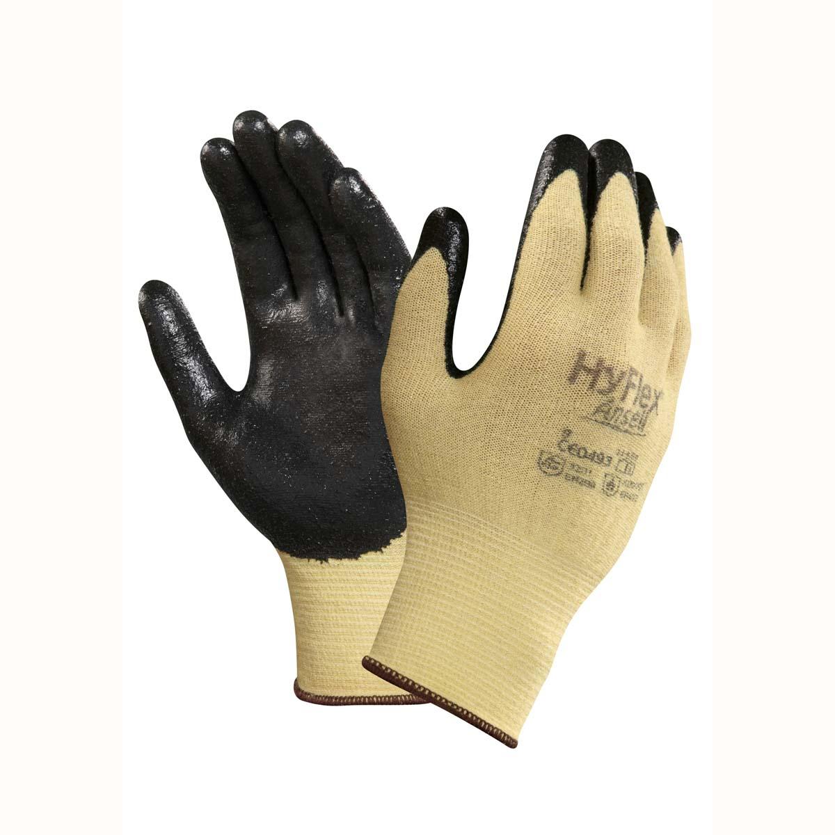 Ansell 11-500-11 HyFlex - 13G Stretch Kevlar Lycra with 100% Nitrile (NBR) -No Latex - Palm Coat - Sz 11