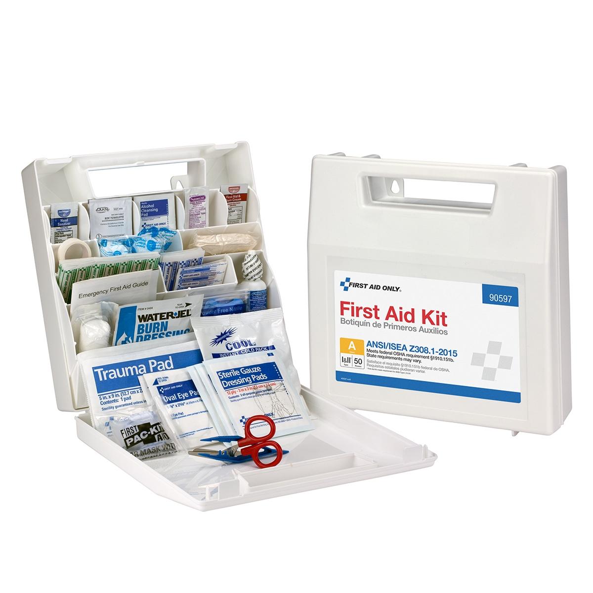 First Aid Only 90597 50 Person Bulk Plastic First Aid Kit - ANSI Compliant