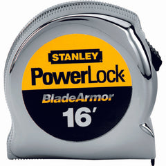 Stanley 33-516 STANLEY POWERLOCK TAPE RULE W/ BLADEARMOR COATING 1" X 16'