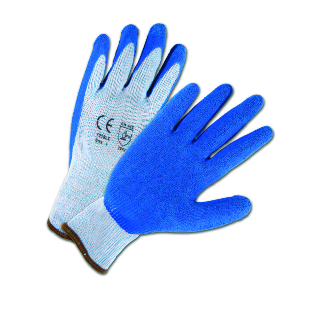 West Chester 700SLC/XL Blue/gray 10 gauge knit shell - heavy latex with textured palm and fingers - machine washable