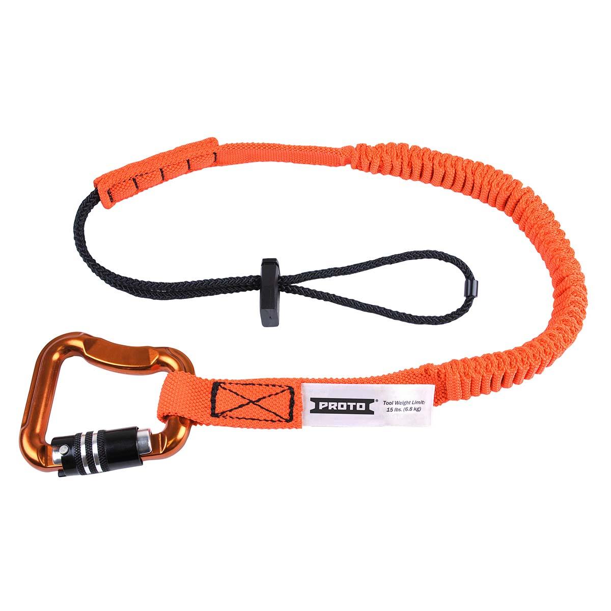 Proto JLAN15LB3LK  Elastic Lanyard With Triple Lock Carabiner  - 15 lb.