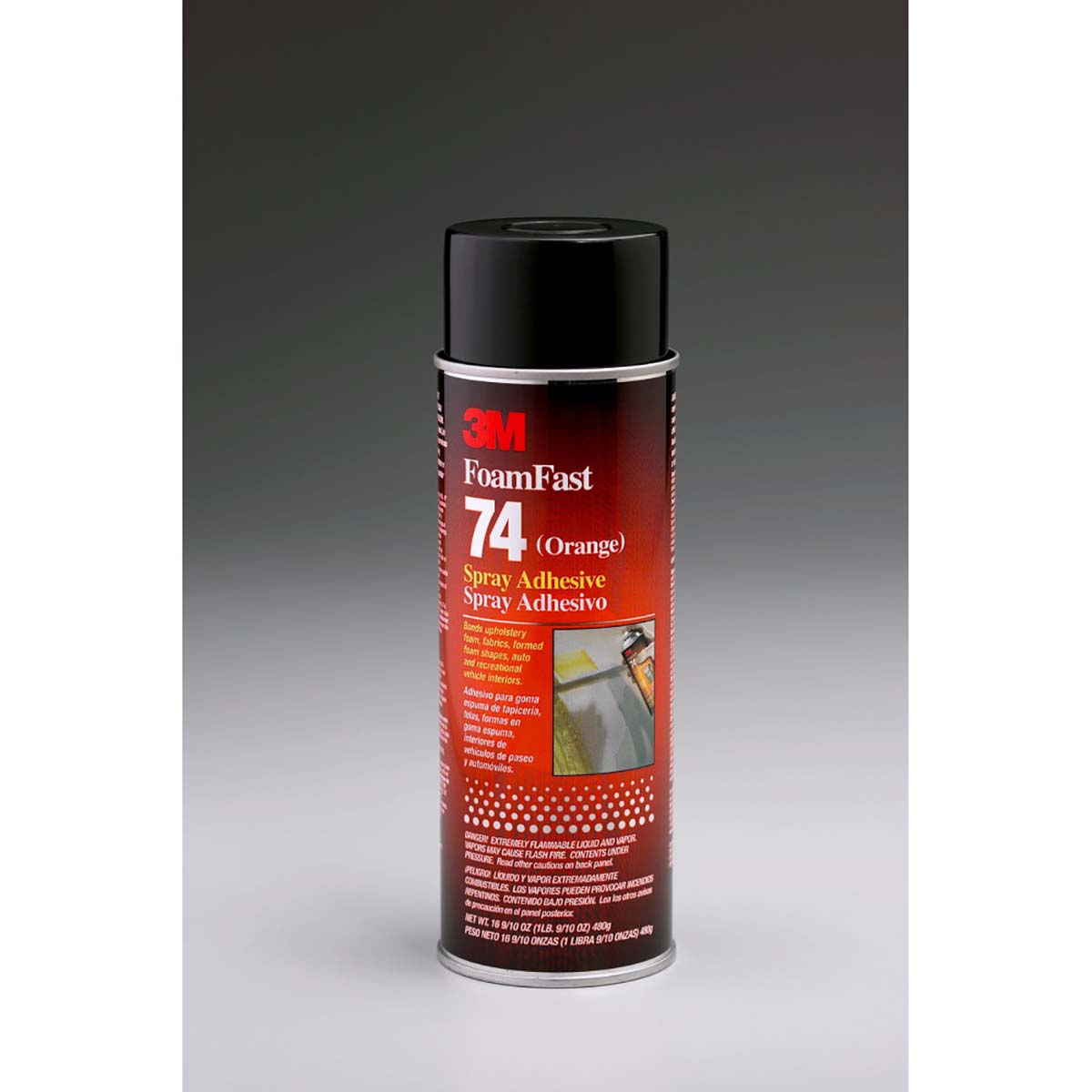 3M 62493549505  Foam Fast 74 Spray Adhesive Orange - Net Wt 16.9 oz