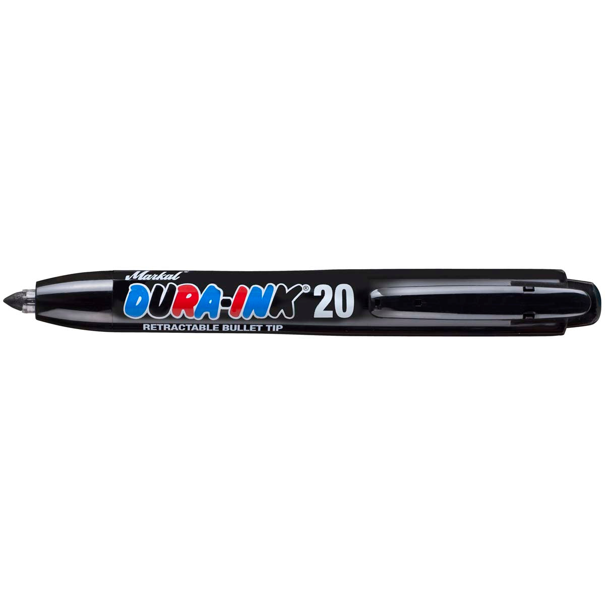 Markal 096575 DURA -INK 20 Retractable Permanent Ink Marker - Black