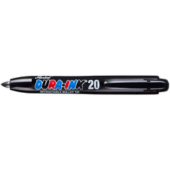 Markal 096575 DURA -INK 20 Retractable Permanent Ink Marker - Black