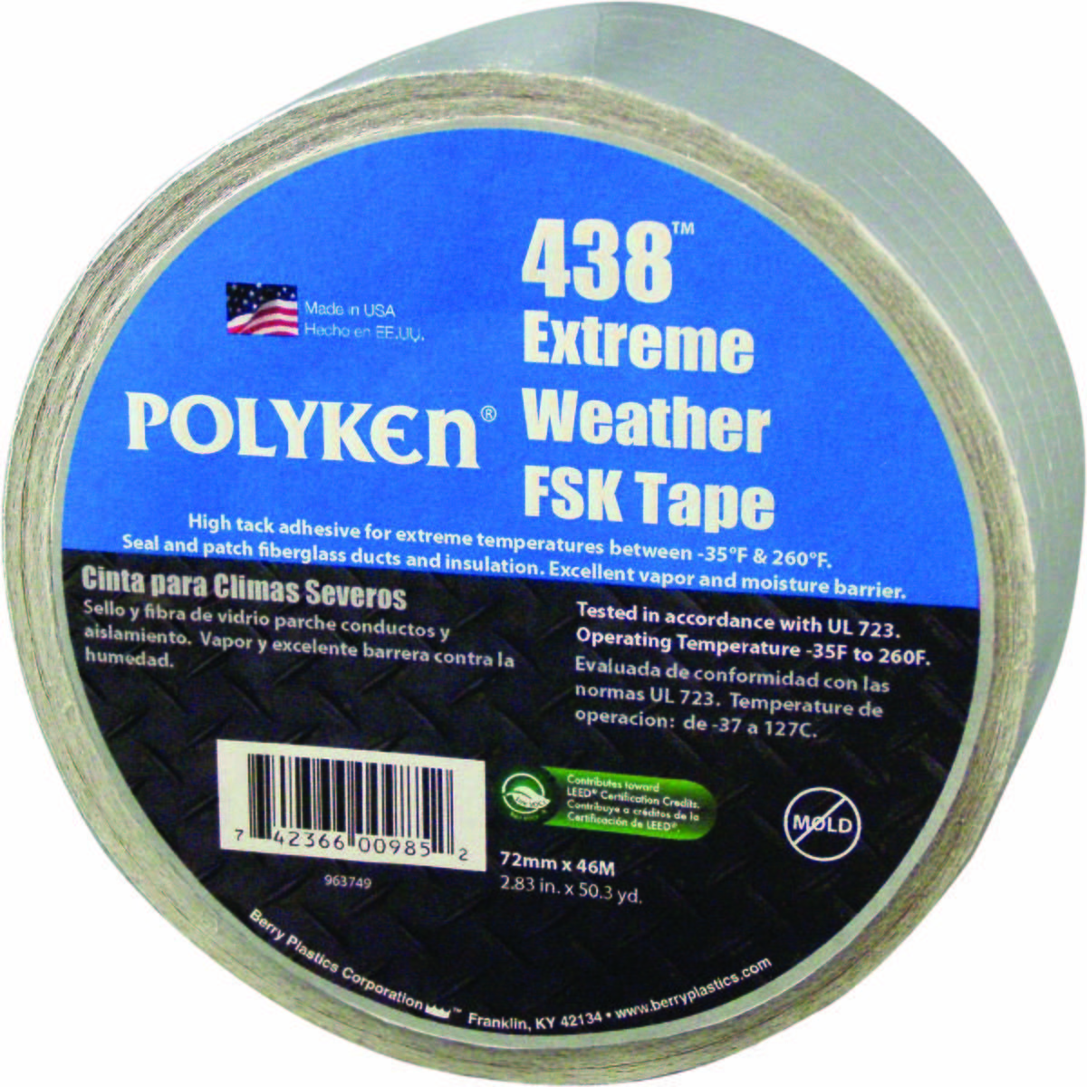 Polyken 1087657  438 Extreme Weather FSK Tape 72mm x 46m